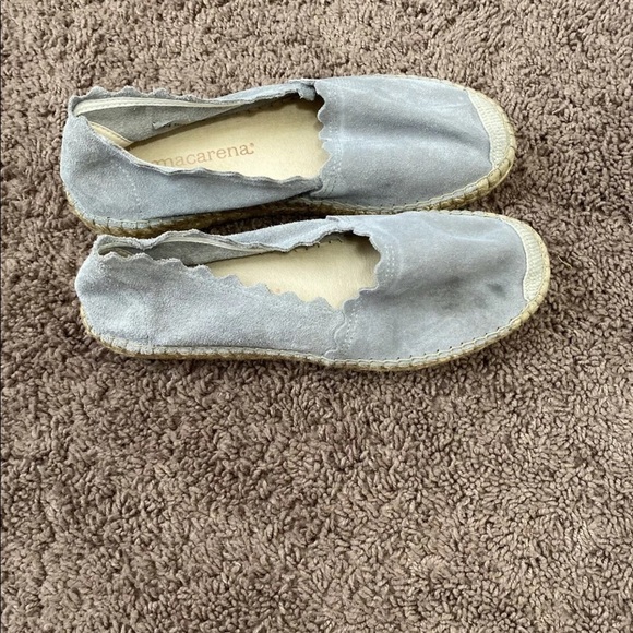 2 FOR $20 Macarena Elisa44 Scalloped FlatEspadrille Suede 40 - Picture 2 of 10
